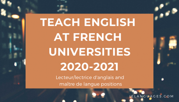 Teach English at French Universities 2020-2021